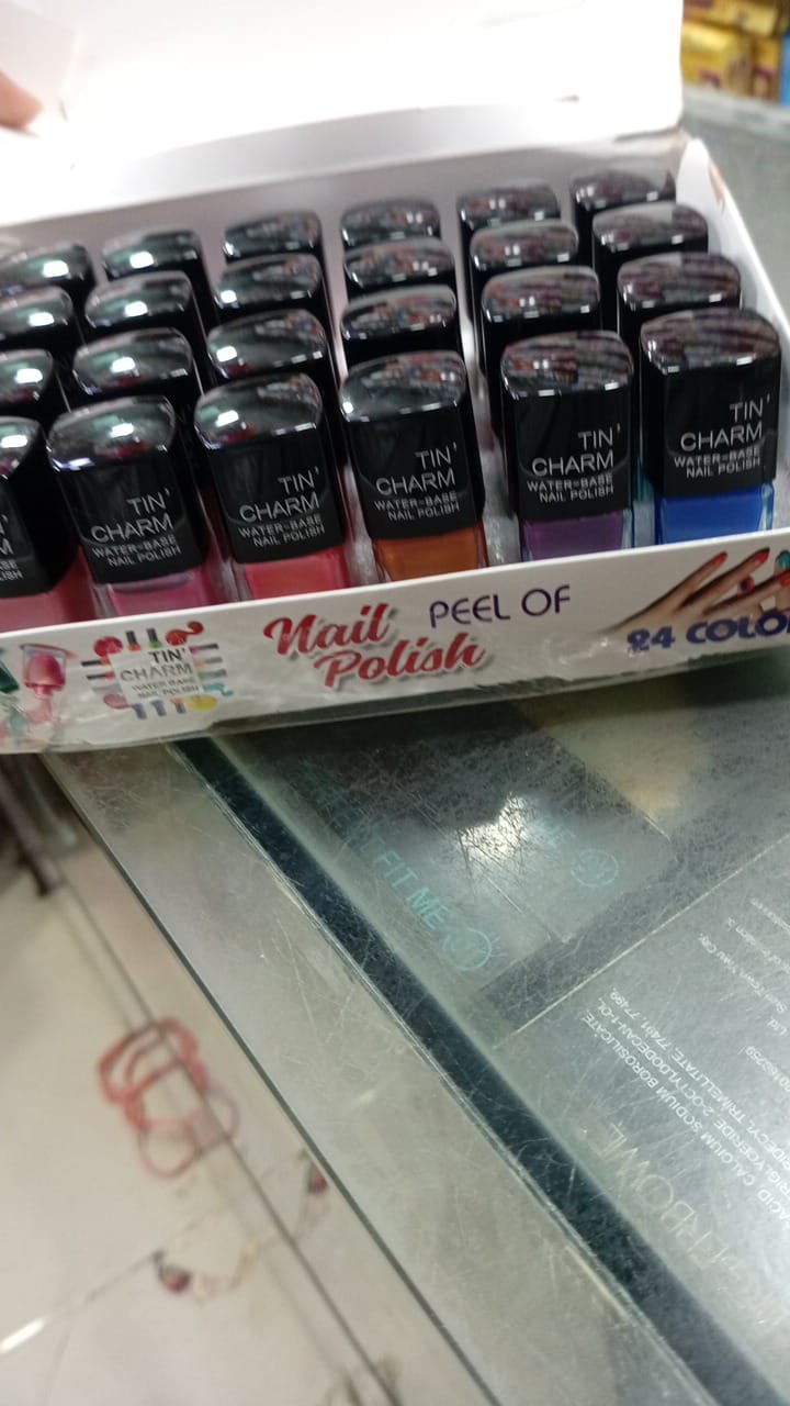 Peel off nail paints 24 pcs