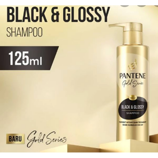 Pantene shampoo gold black & glossy 125ml