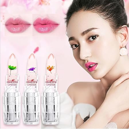 LANELLIE Waterproof Flower Lipstick Jelly Flower Transparent Color Changing Lipstick Flower Jelly Lipstick