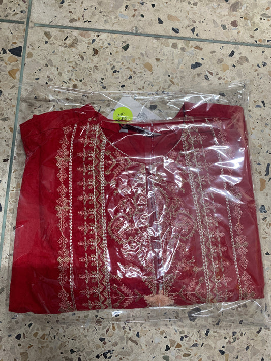 Sapphire embroided red kurti