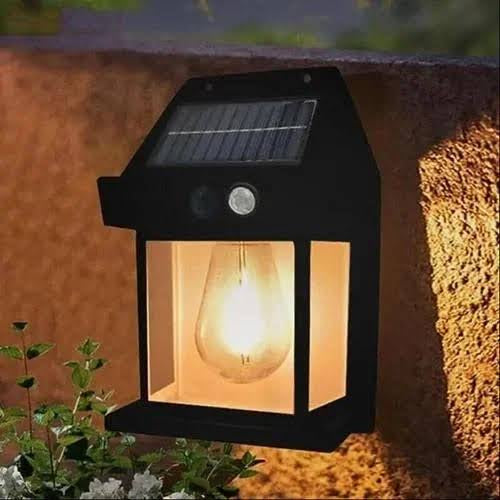 Solar Powered Wall Lantern Lights, LED Dusk to Dawn Solar Sconce Outdoor Wall Mount, Motion Sensor Front Porch Lights Fixtures Waterproof for Patio Garage