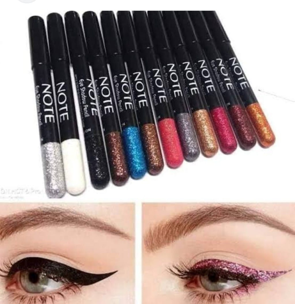 Note Eye Liner Glitter Pencils Pack of 5