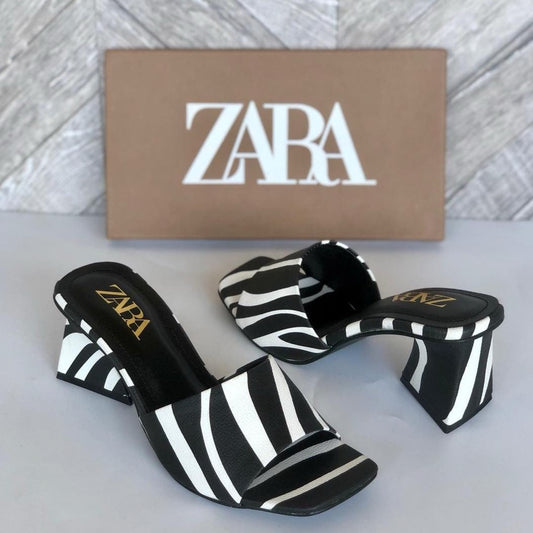 Zara zebra print heels