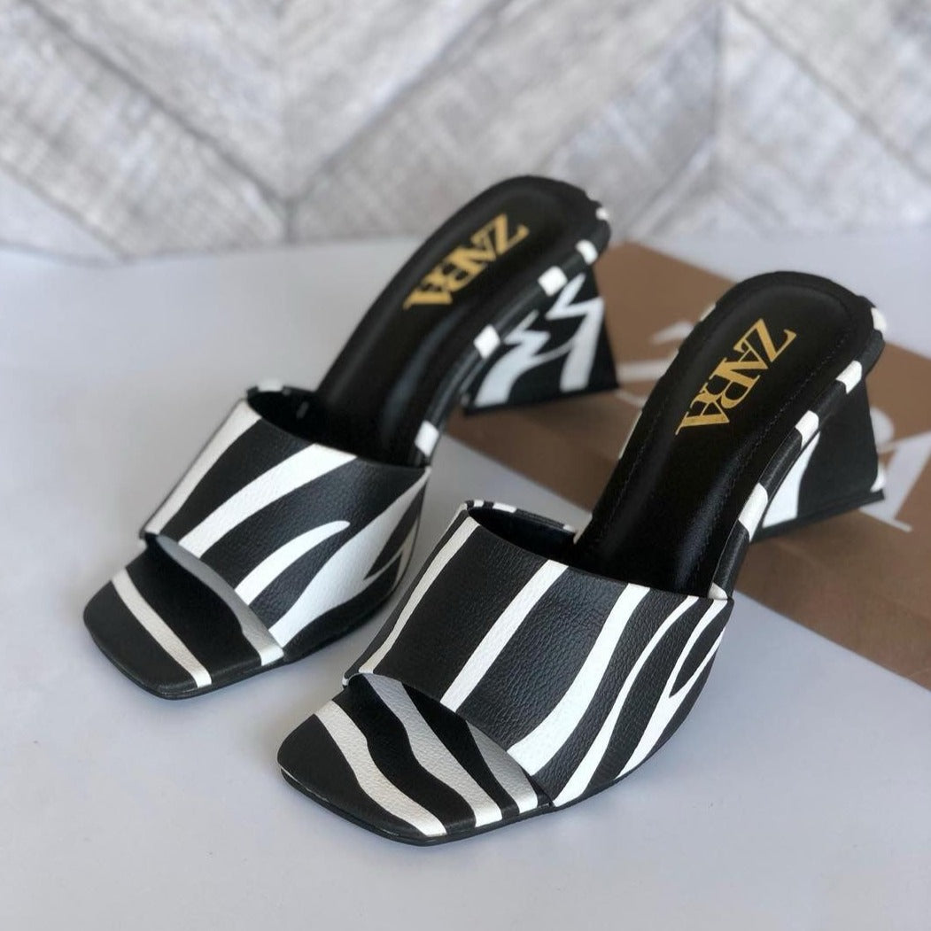 Zara zebra print heels