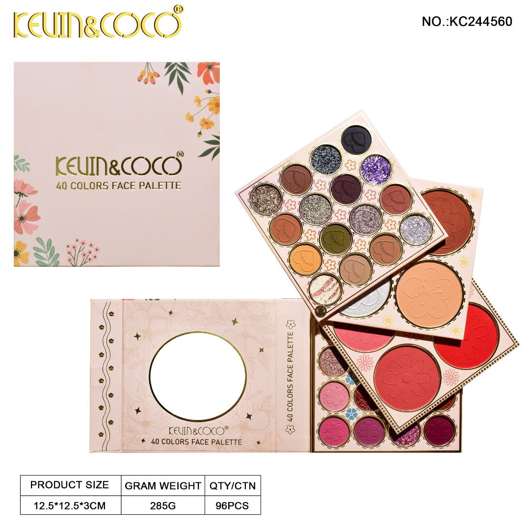 Kevin&coco 40 colors face pallete