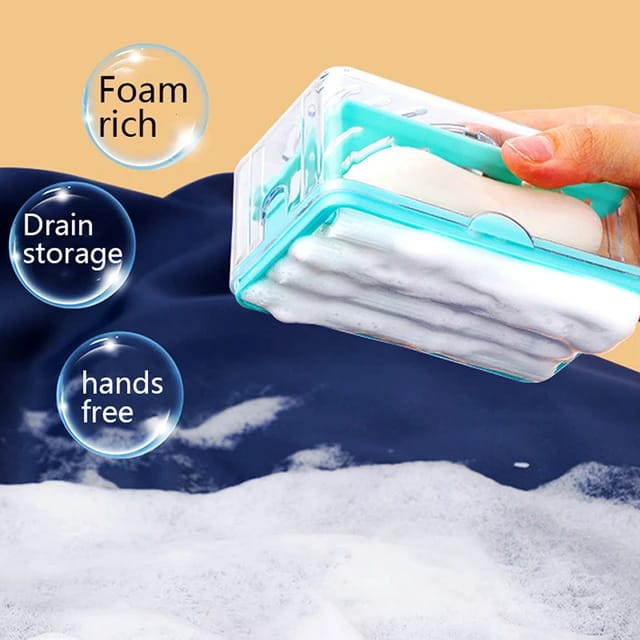 Multifunction Foaming Soap Dish With Drain Soap Box