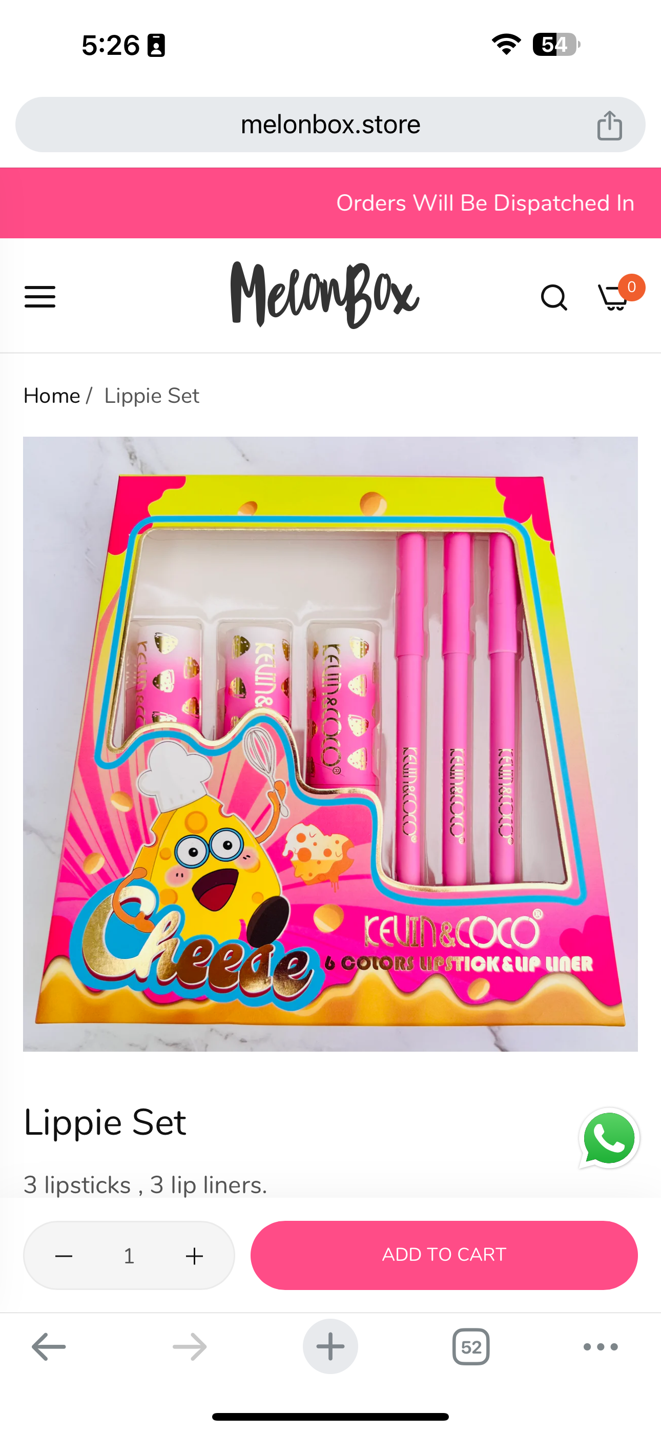 Kevin&coco lipstic set