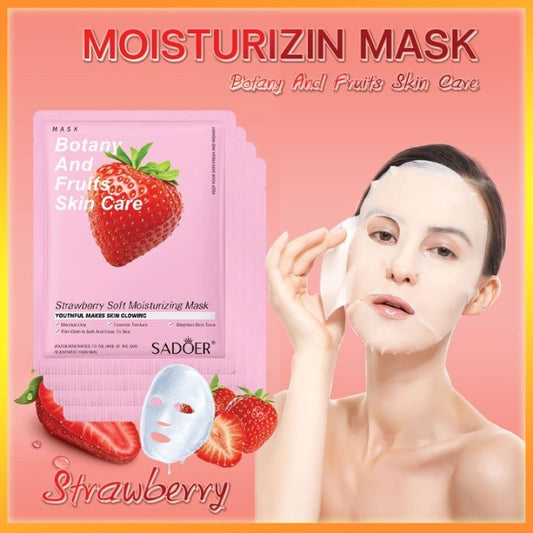 Strawberry sheet face mask