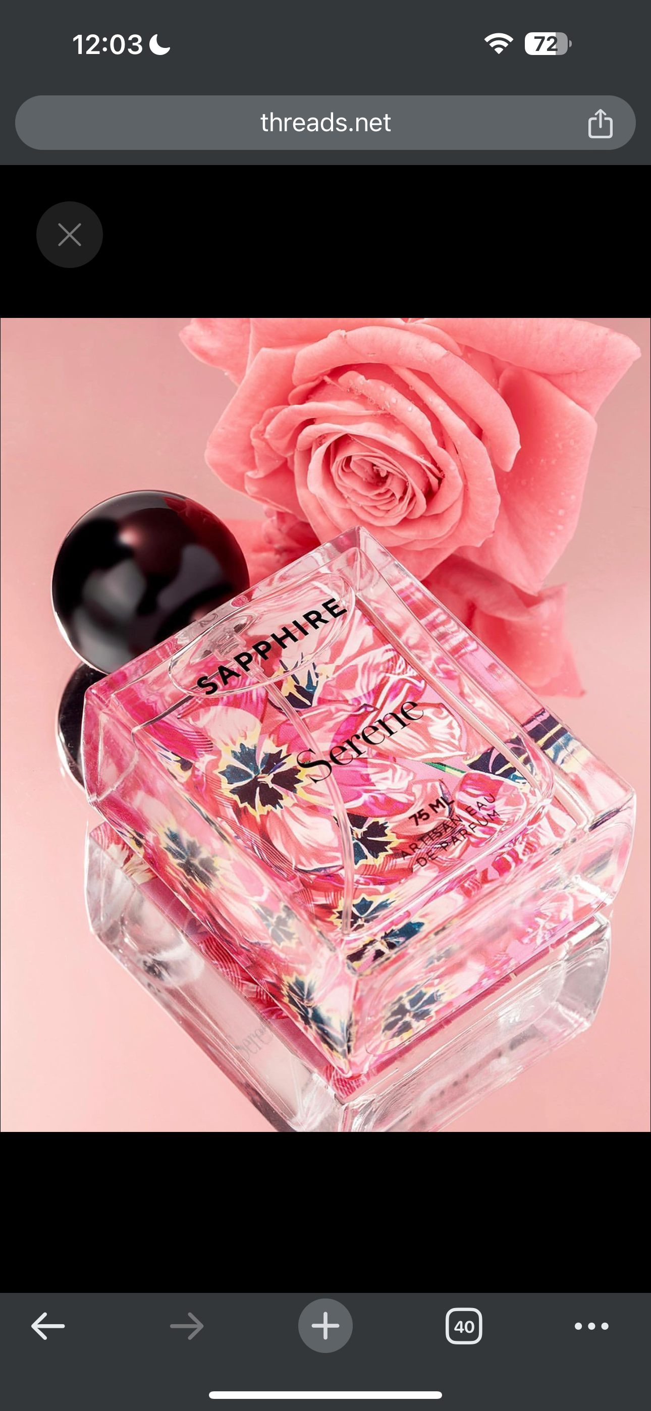 Sapphire screne perfume 75 ml