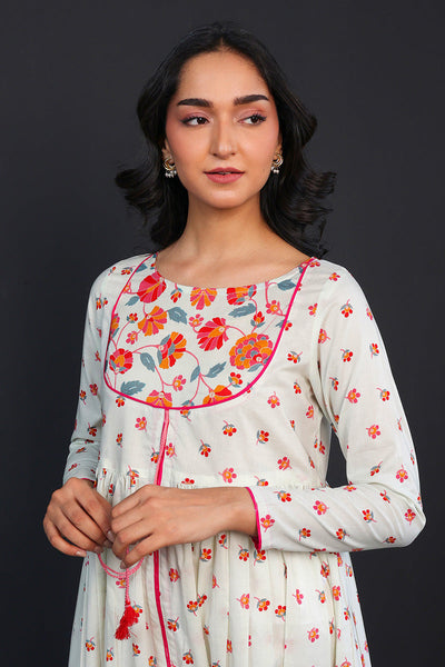 Paithani Print Blocked Dress