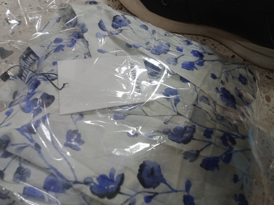 Sapphire white blue floral shirt