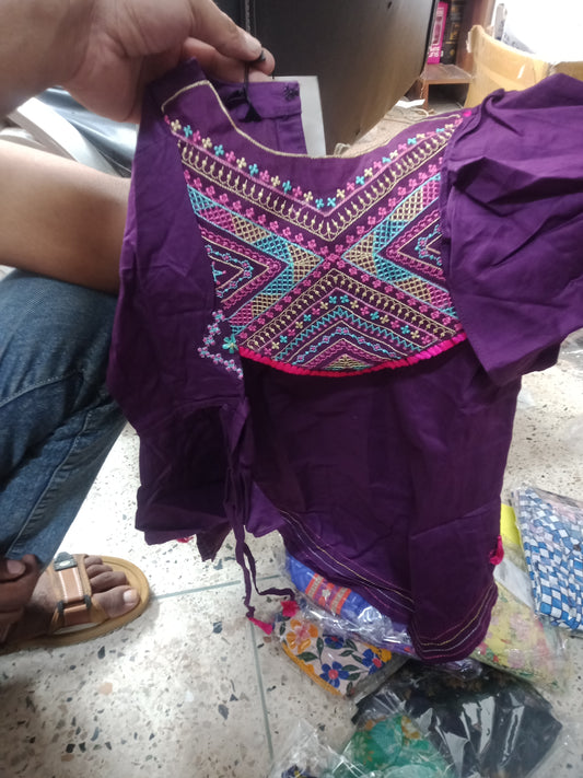 Sapphire purple kids kurti