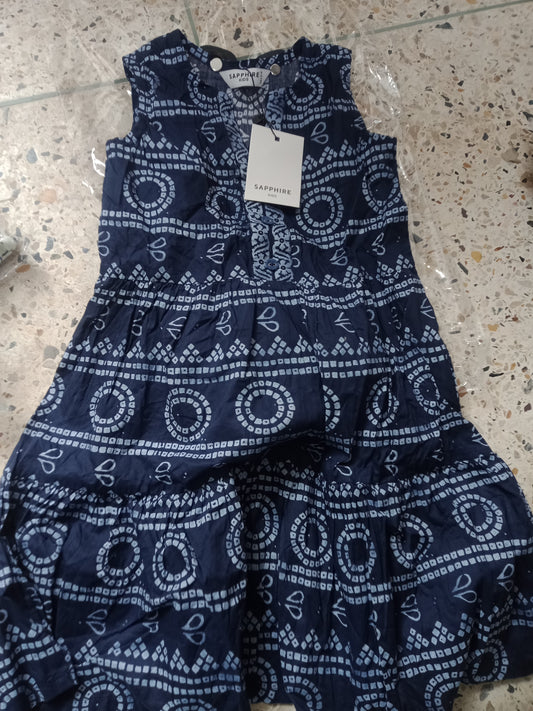 Sapphire navy blue kids frock